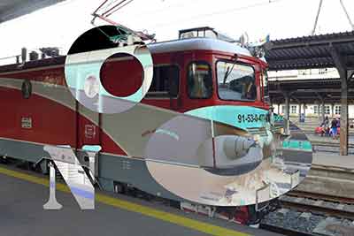 elektrobild partitial negative image